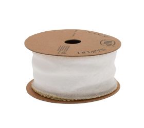 Stuha tyl biela/zlatý lem 6,3cm/10m 4979xg 01