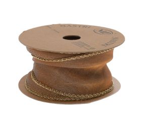 Stuha tyl zlatá/zlatý lem 6,3cm/10m 4979xg 05