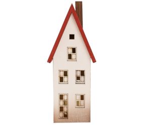 Domček bie-čer, drevo led 22x8.5x6.5cm