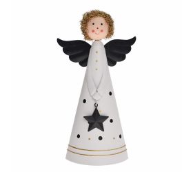 Anjel bie-čie s hviezdou plech 25x13.5x7.5cm