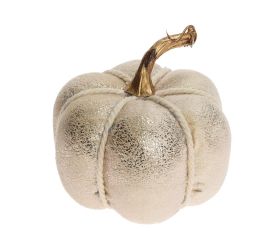 Tekvica kré/zla/str textil/polyst 12*12*11cm