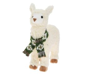 Alpaka stojaca bie, zel šál, polyst/textil 19*8*24cm