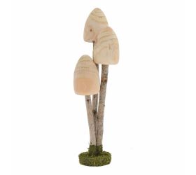 Hríby bedle, natural, drevo 33*10cm