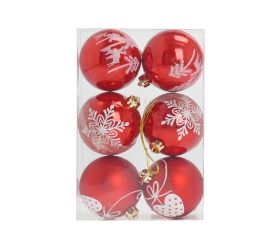 Gule plast. čer/bie ornament mix s/6 8cm