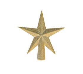 Špic hviezda plastový zlatá 12,5 cm