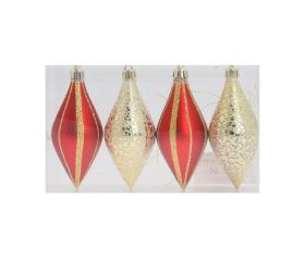 Raketa plast. čer/bl. zla lesk/mat s/4 11cm