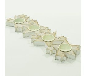 Svietnik hviezdy 4sv. nat/biel.