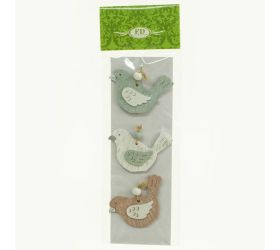 Záves vtáčik výr.drev. s/3