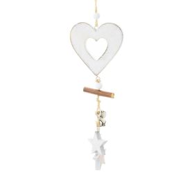 Záves srdce+hviezdy 7,3x30x0,9cm