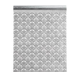 Organza lesklá 39x10 bielo-strieb.