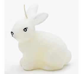 Figurka zajac welur biely 9cm