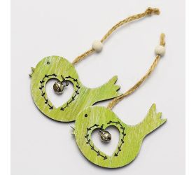 Záves vtáčik ornament s/2