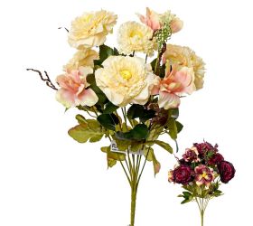 Kytica ruža+anemone 2f 44cm