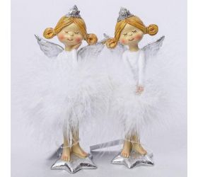 Anjel so sukňou z pierok mix2  6*4*16.5