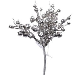 Zápich guličky silver 15cm