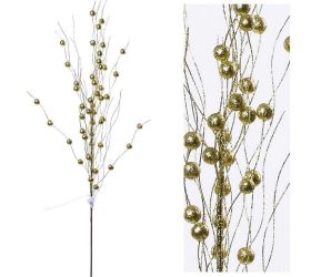 Konár bobule zlatý 70cm