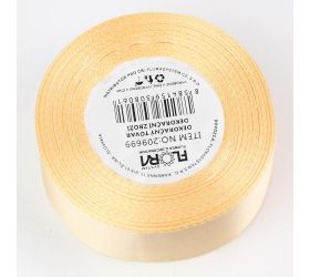 Saten stuha 25mm/15m krémová farba 002
