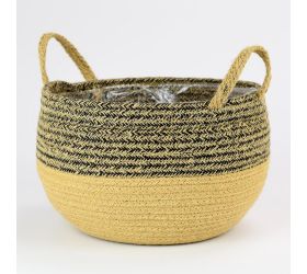 Kôš prútie s uchom hnedá/natur m27x20cm super cena