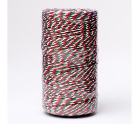 Šnúrka farby  2mmx100m červená/biela/zelená