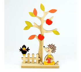 Strom s ježkom drevo 14,5x24,7x5cm