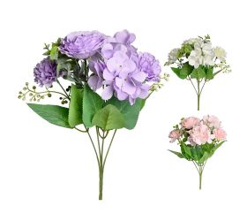 Kytica ruža+karafiát+hort. 3f 32cm