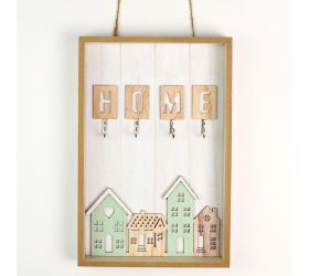 Záves vešiak home drevo 20x4x30cm natur