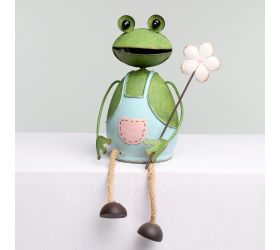 Žaba sediaca kov 17x6.5x6 cm