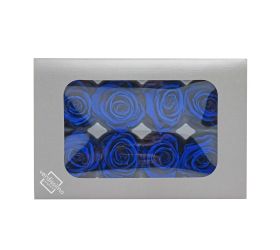Ruža preparovaná 4cm dark blue /ks - bal. 8 ks