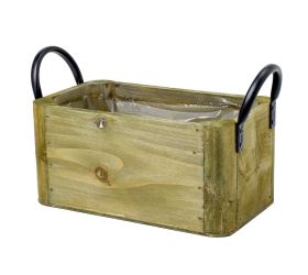 407fl/s debnička s rúčkami drevo hnedá s 21x12x10cm