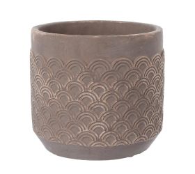 Obal cement brown d16.5*h15cm