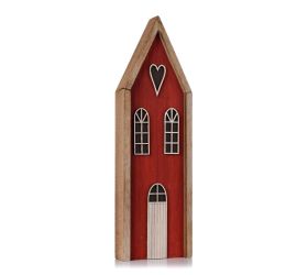 Domček srdiečko nat/čer drevo 29,5*9*3cm