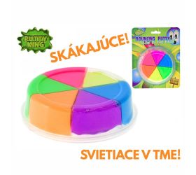 Sliz skákajúca hmota svietiaca v tme