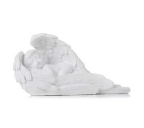 Anjelik spiaci v krídlach biely poly 13,5*5*7cm