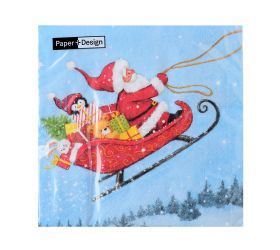 203432 servítky 33 × 33 cm sleigh ride