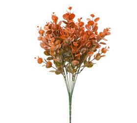 Zeleň eucalyptus drobný zeleno-oranžový metal 38cm