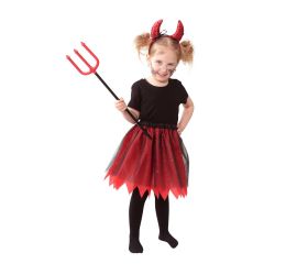 Detský kostým čertica tutu sukne s čelenkou