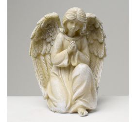 Anjel sivý 12x9,9.5x14,5cm polyres