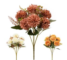 Kytica chryzantéma, zeleň mix/3f 31cm