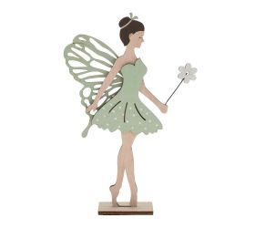 Víla drevo 12x4,5x22cm zelená