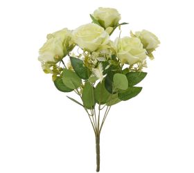 Kytica ruža zelená drob.kvety, zeleň 41cm