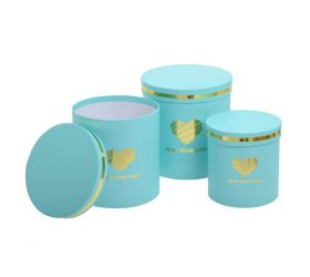 Darčeková krabička so srdiečkom s/3 15x15,5-20x20,5cm mentol