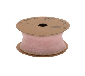 Stuha tyl ružová/zlatý lem 4cm/10m 4979g 57