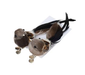 Vtáčiky hnedé na štipci 11x3x5cm mix