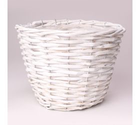 Košík prútie biely l d23xh17cm