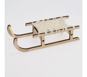 Sánky biele /nat drevo 25*9*6cm