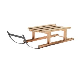 Sánky prírodné drevo/kov 45,5*18*14cm