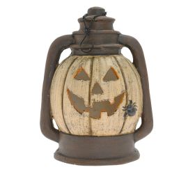 Lampáš tekvica hne/kré mgo led 24*19,5*31,5cm