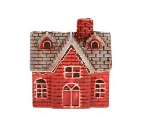 Domček čer/hne led porcel. 10*6,5*10,5cm