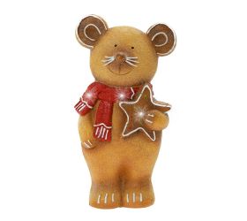 Medveď perníkový hne/čer mgo 21,5*12,2*40,5cm