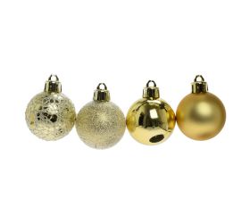 Gule plast. zlaté lesk/mat/piesk/mraz s/4 10cm